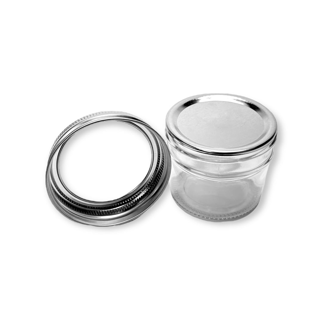 Bote cristal boca ancha 100ml tipo BALL